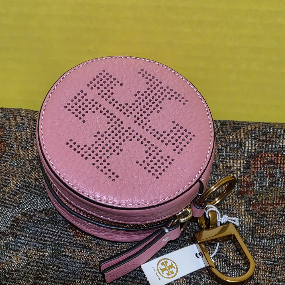 Tory Burch Logo Pouch Key Fob - Picture 3 of 6